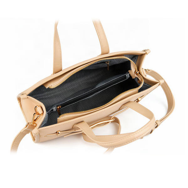 lady's bag synthetic leather beige 0162380