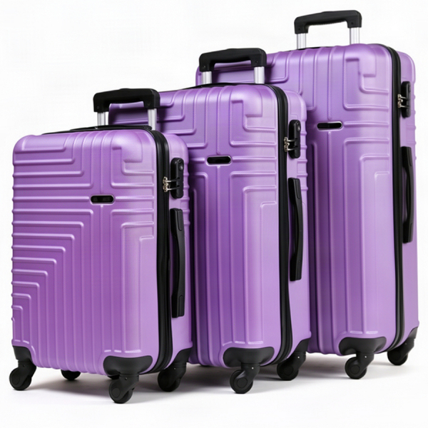 small suitcase ABS plastic  purple 0163678