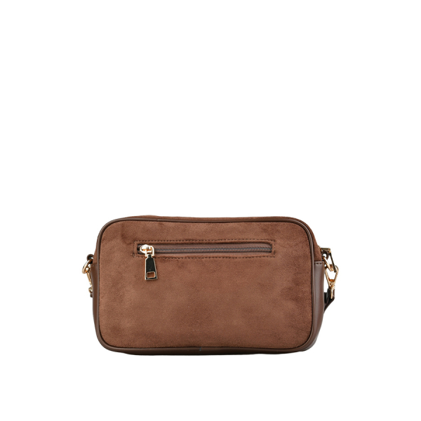 lady's bag textile/eco leather brown 0163101