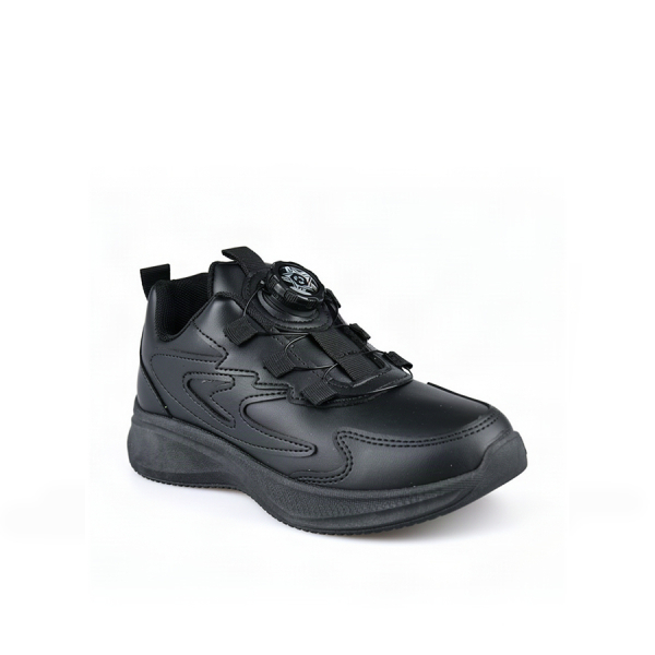 lady's sneakers synthetic leather black