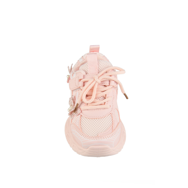 παιδικά αθλητικά παπούτσια ύφασμα/οικολογικό δέρμα ροζ 0161883