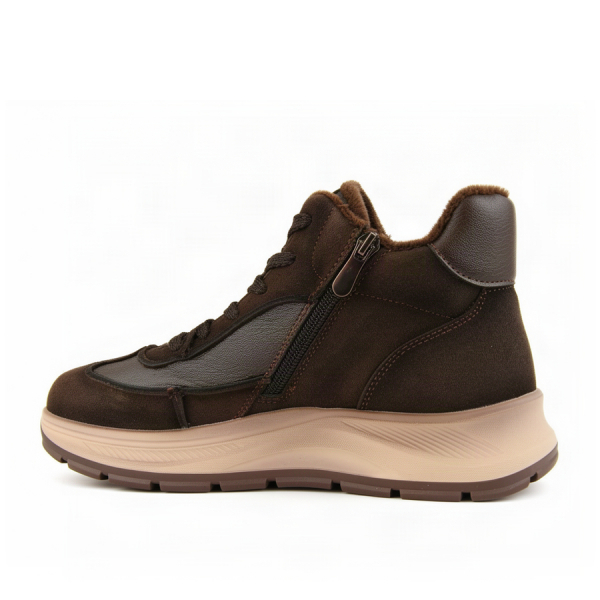 lady's boots genuin leather dark brown 0162867