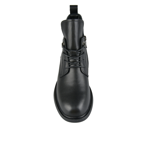 γυναικεία μποτάκια φυσικό δέρμα μαύρο 0162655