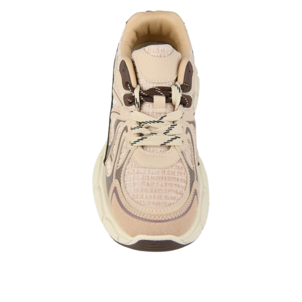 lady's sneakers textile/eco leather beige 0162720