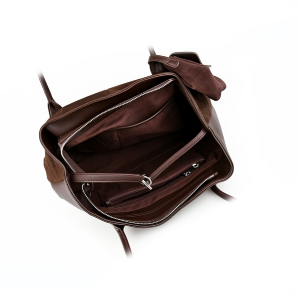 lady's bag genuine leather/eco leather brown 0163118