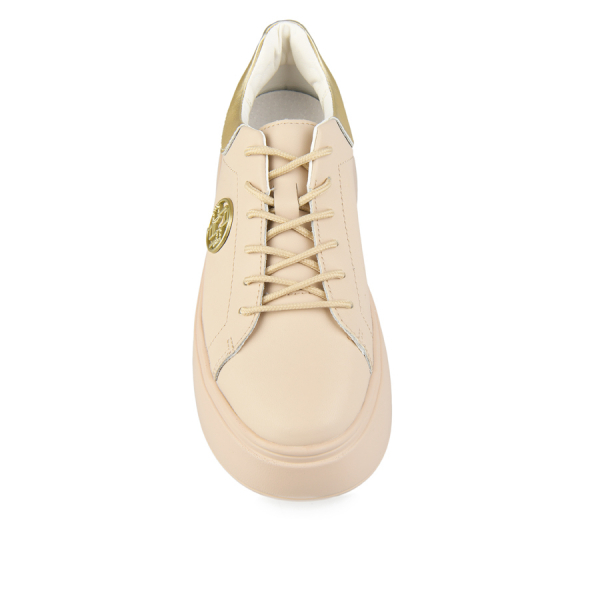 lady's shoes genuine leather beige 0157573