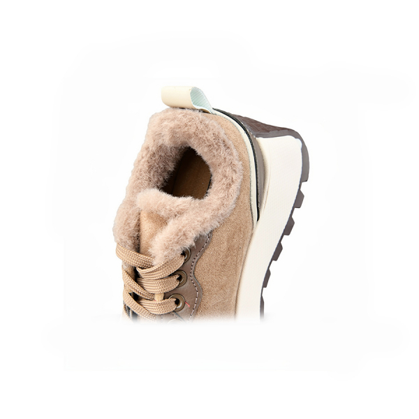 lady's sneakers textile/eco leather light brown 0162692