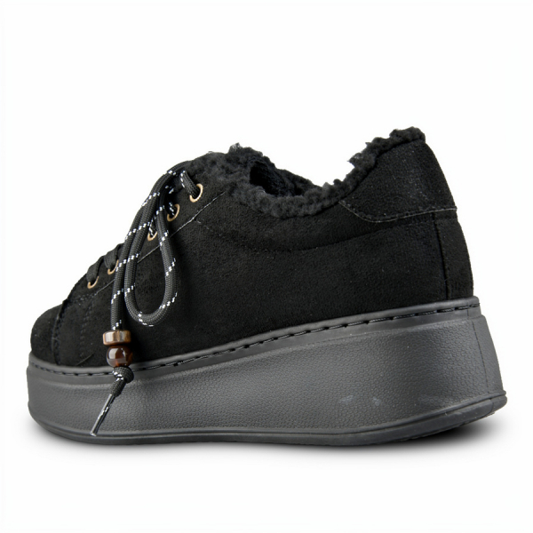 lady's sneakers textiles black 0162705