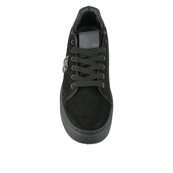 lady's sneakers textile/eco leather black 0162714