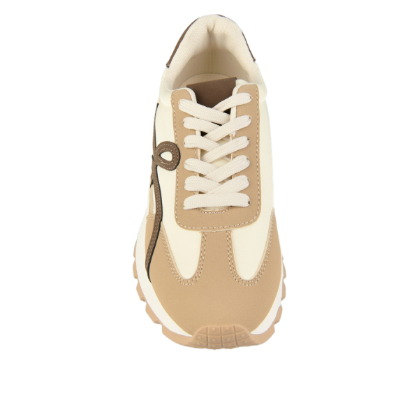 lady's sneakers textile/eco leather beige 0162690