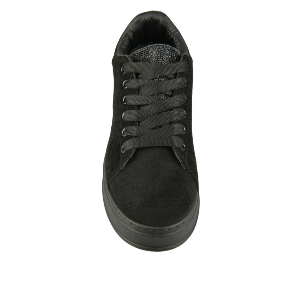 lady's sneakers textile/eco leather black 0162698