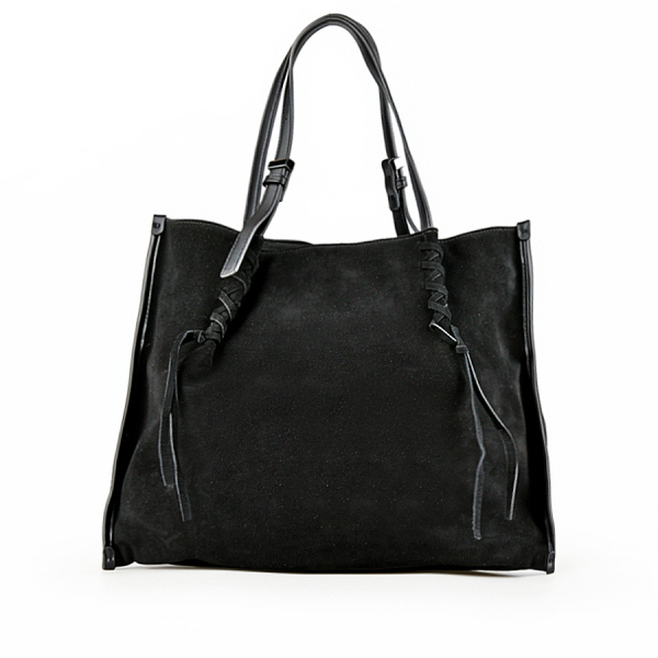 lady's bag genuine leather/eco leather black 0163120