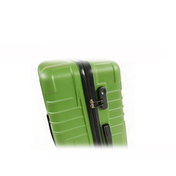 big suitcase ABS plastic dark green 0163677