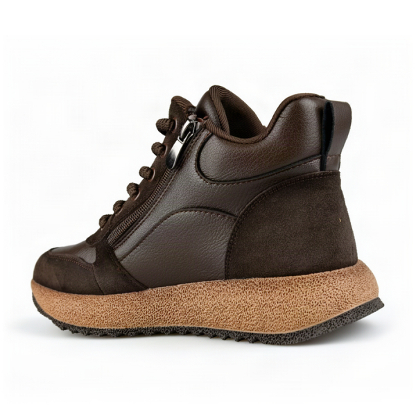 lady's boots genuin leather dark brown 0162863