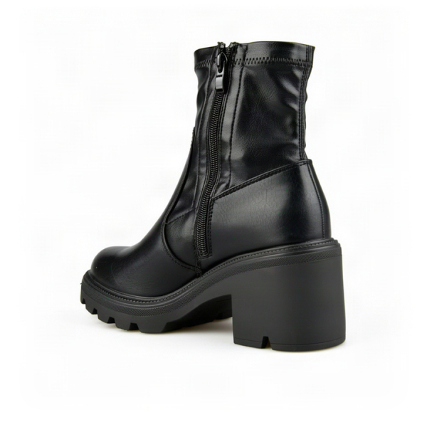 γυναικεία μποτάκια οικολογικό δέρμα μαύρο 0163200