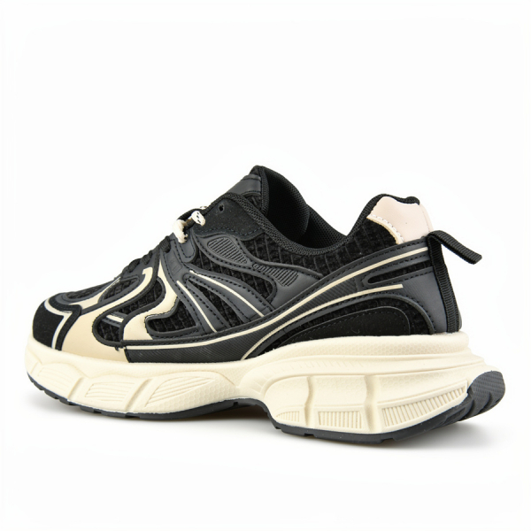 lady's sneakers textile/eco leather black 0162722