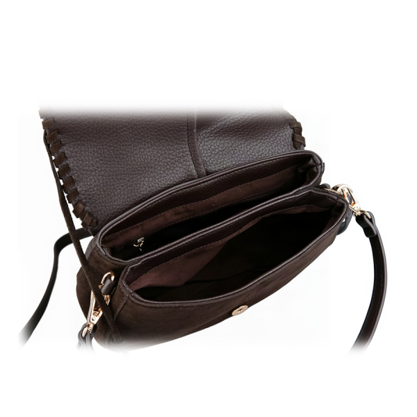 lady's bag genuine leather/eco leather brown 0163135