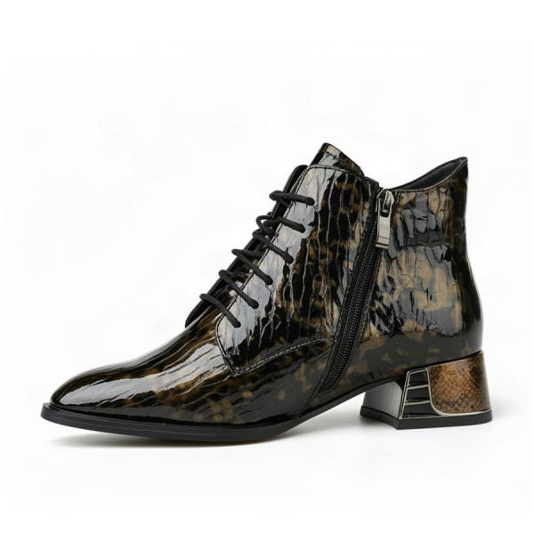 lady's boots genuin leather gold 0162104