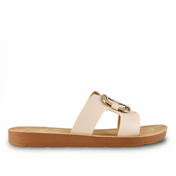 lady's slippers synthetic leather white 0161341