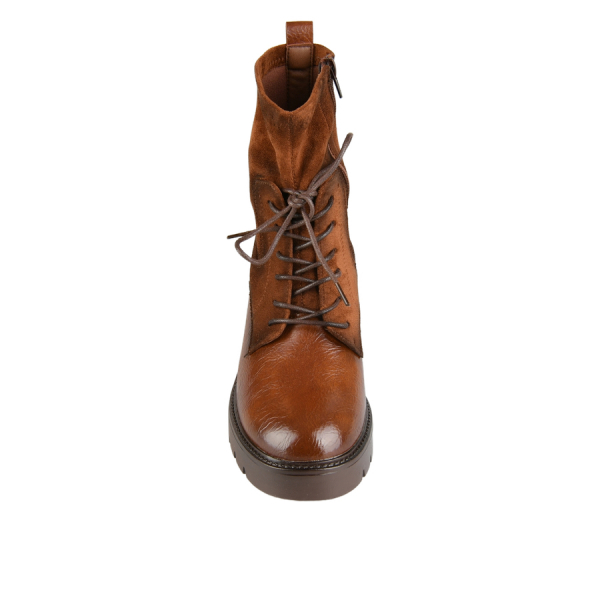 lady's boots textile/synthetic leather brown 0162914