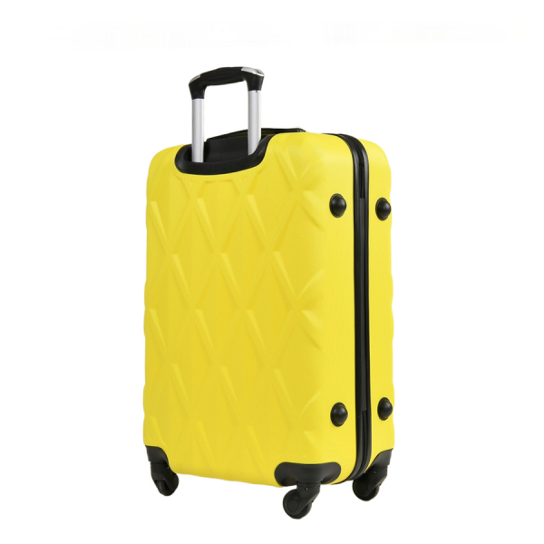 medium suitcase ABS plastic yellow 0163658