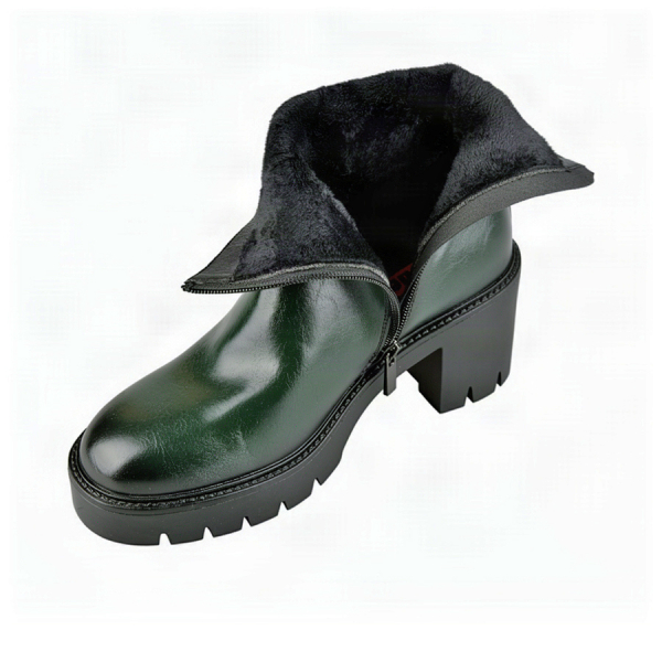 lady's boots synthetic leather green 0162908