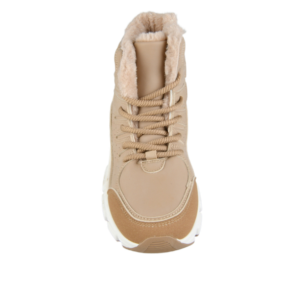 lady's boots synthetic leather light brown 0163250