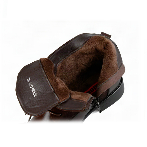 lady's boots textile/synthetic leather brown 0162907