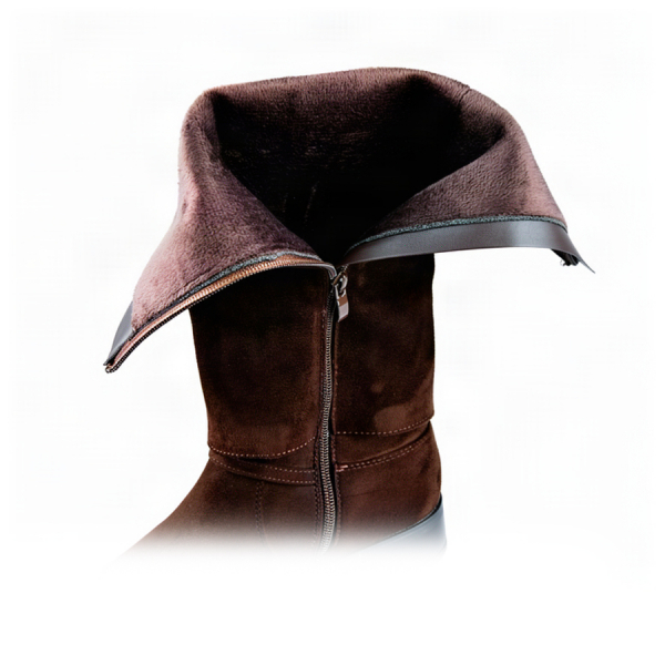 lady's high boots textile brown 0163216