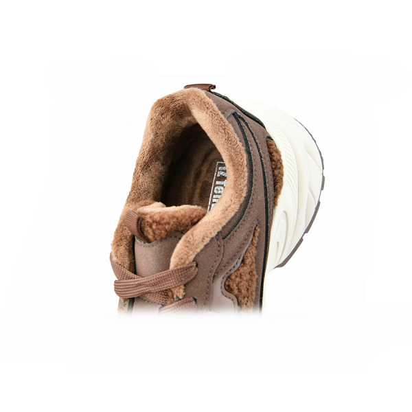 lady's sneakers textile/eco leather brown 0162719