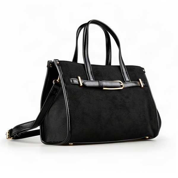 lady's bag synthetic leather black 0162378