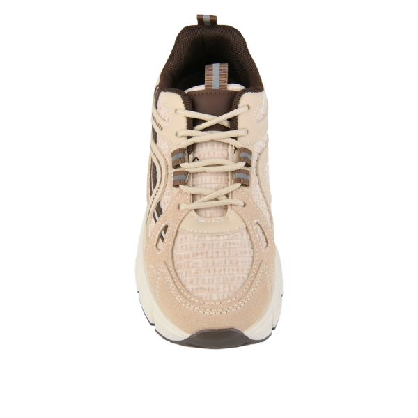 lady's sneakers eco leather/textile beige 0162728