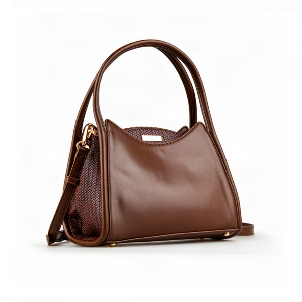 lady's bag synthetic leather brown