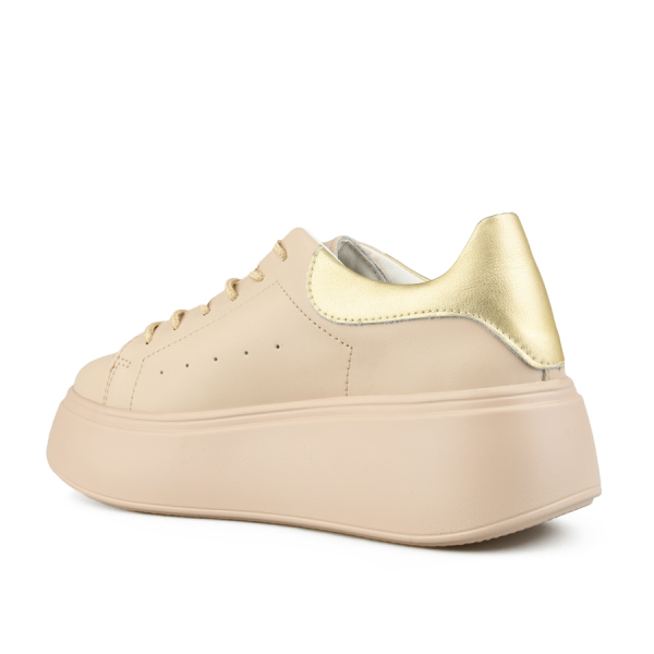 lady's shoes genuine leather beige 0157573