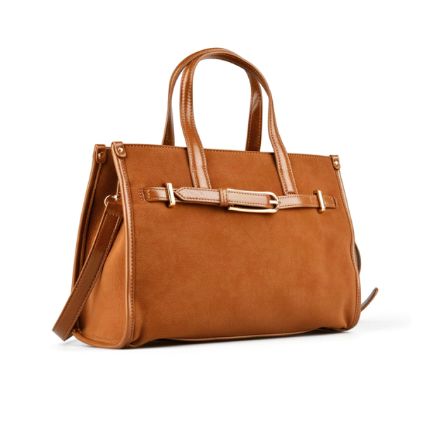 lady's bag synthetic leather brown