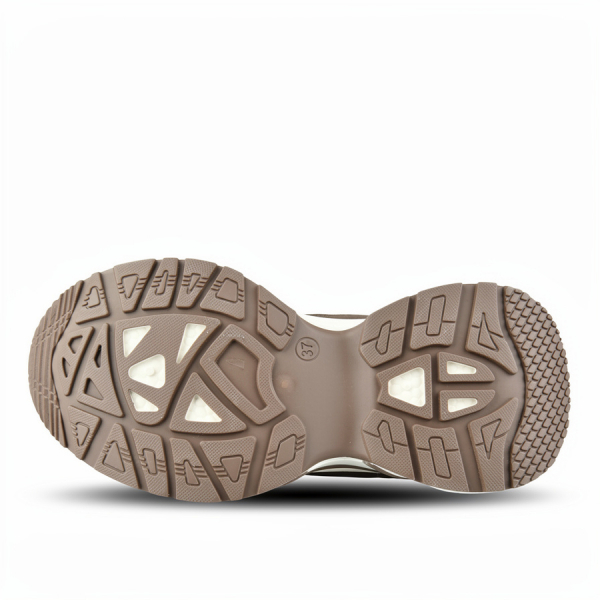 lady's sneakers textile/eco leather brown 0162719