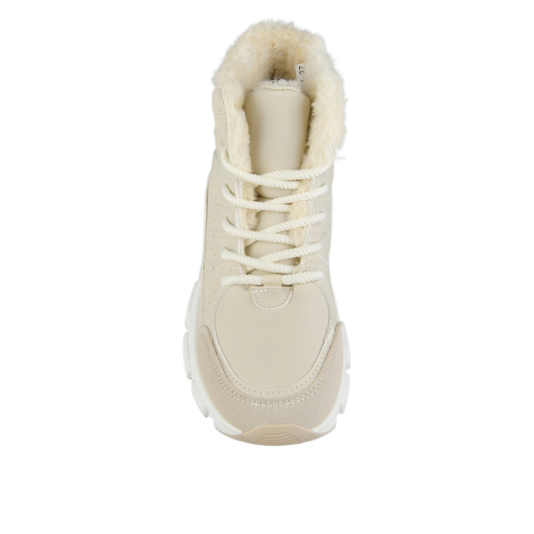 lady's boots synthetic leather beige 0163249