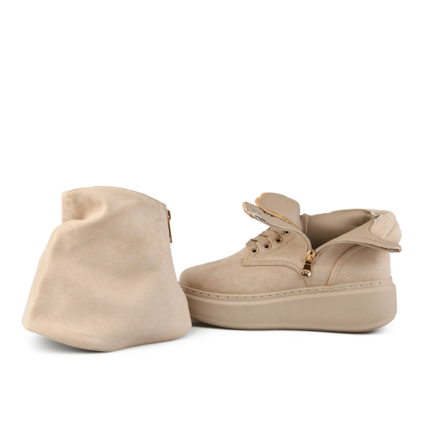 lady's boots textiles beige 0162716