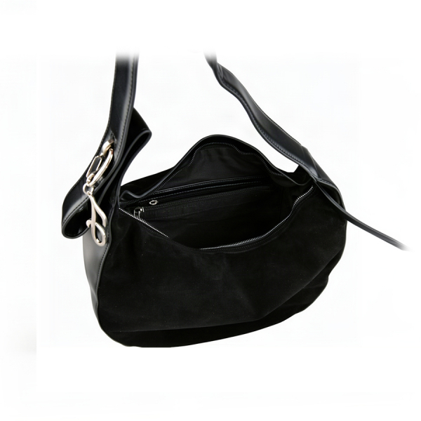 lady's bag genuine leather/eco leather black 0163142