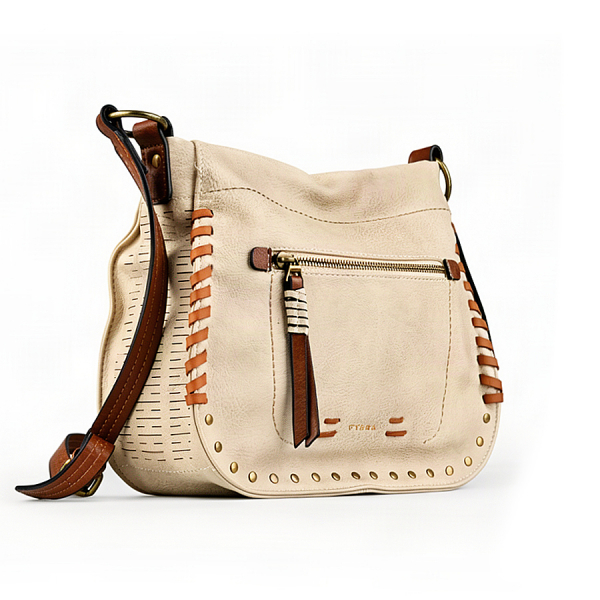 lady's bag synthetic leather beige