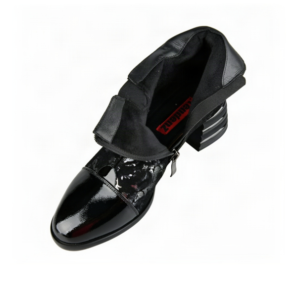 lady's boots genuin leather black 0162105