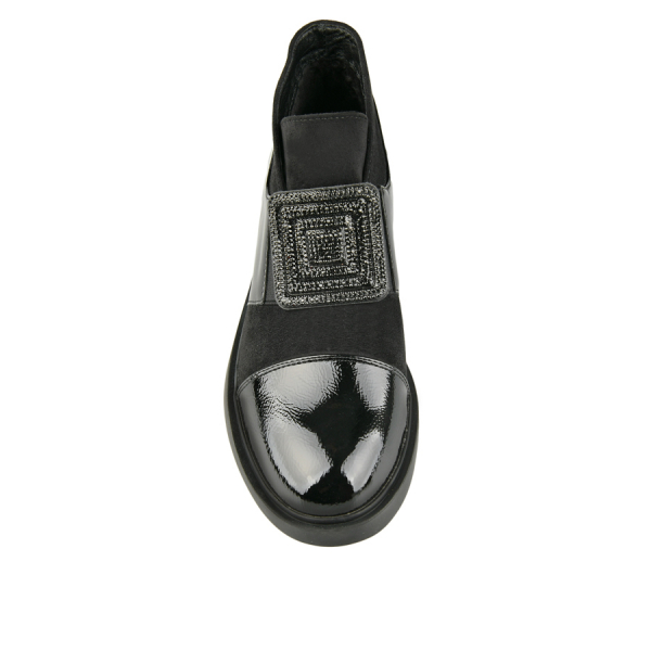 lady's boots synthetic leather/textile black 0162928