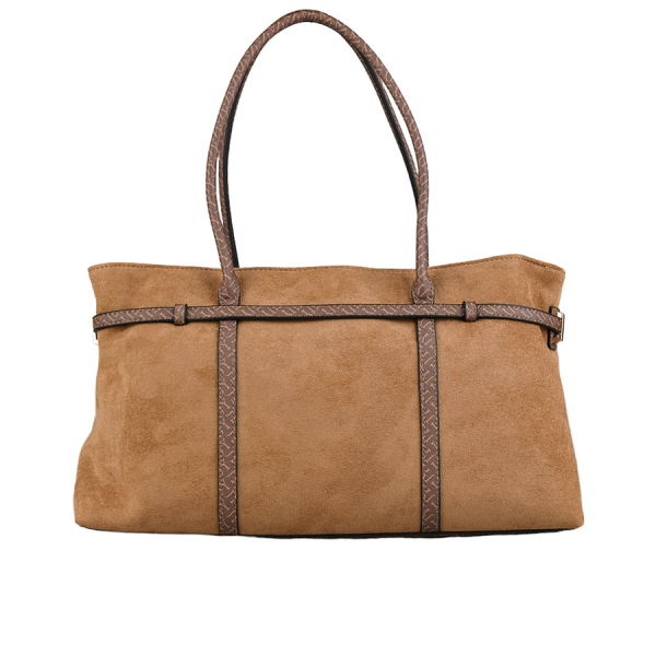lady's bag textile/eco leather light brown 0162367