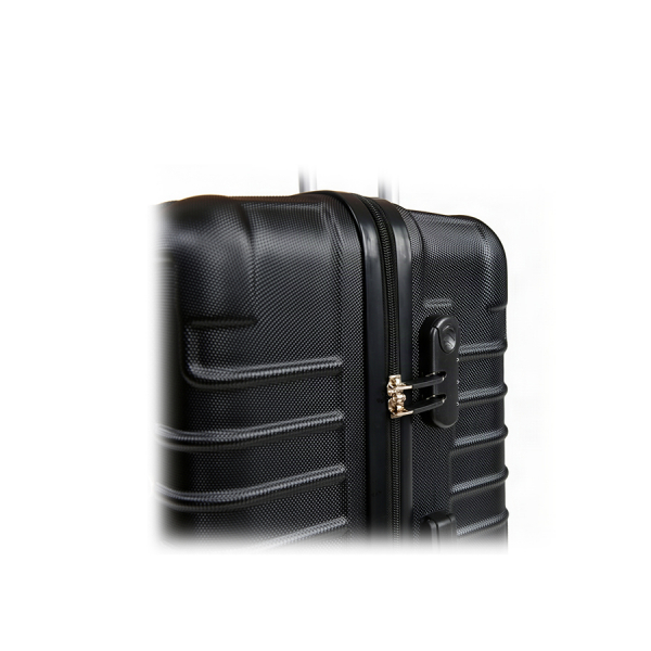 medium suitcase ABS plastic black 0163685