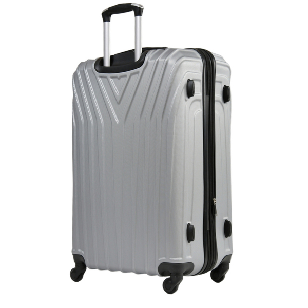 big suitcase ABS plastic silver 0163671