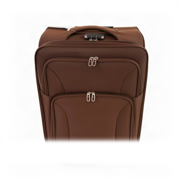 small suitcase textile brown 0163714