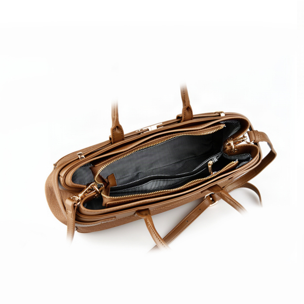 lady's bag synthetic leather brown 0162385