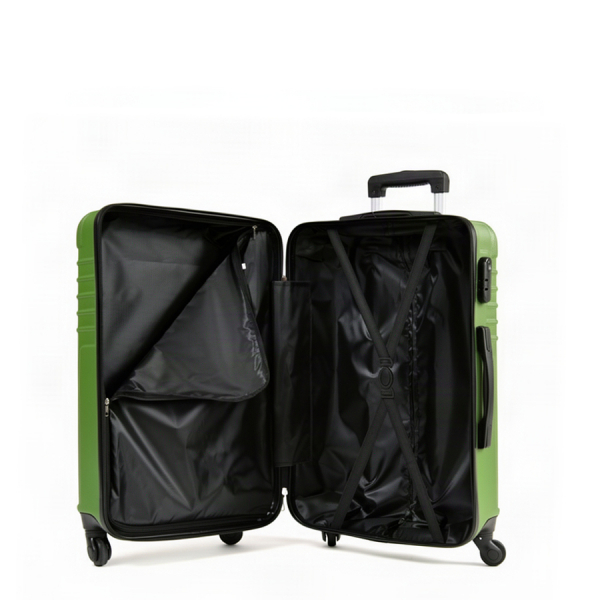 small suitcase ABS plastic dark green 0163675