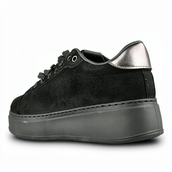 lady's sneakers textile/eco leather black 0162696