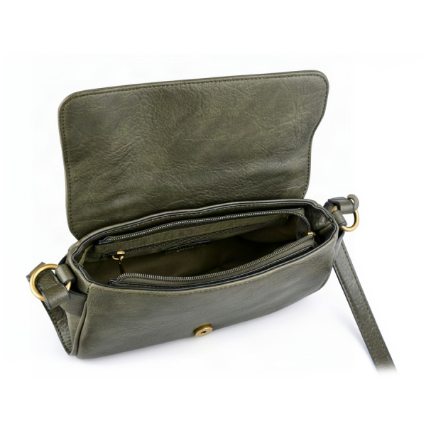 lady's bag genuine leather/eco leather green 0163112